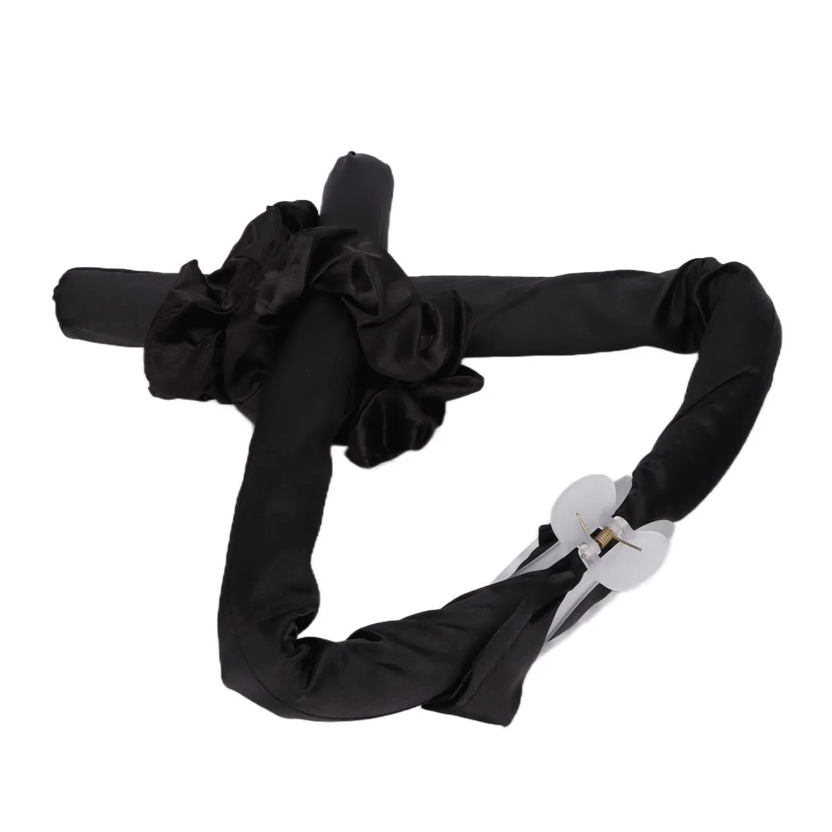 Soft Foam Curling Rod Compatible with Long Hair Black