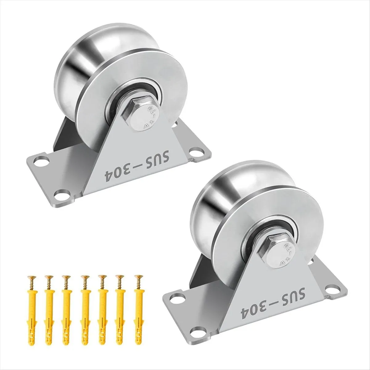 U Groove Pulley Stainless Steel Blocks Compatible with None