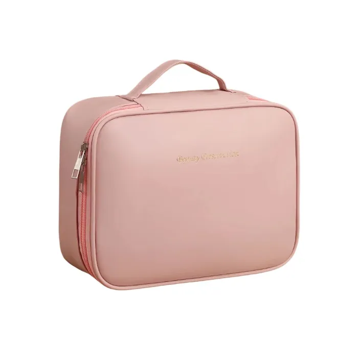 Large Capacity Cosmetics Bag Portable Travel Toiletry Bag Pink