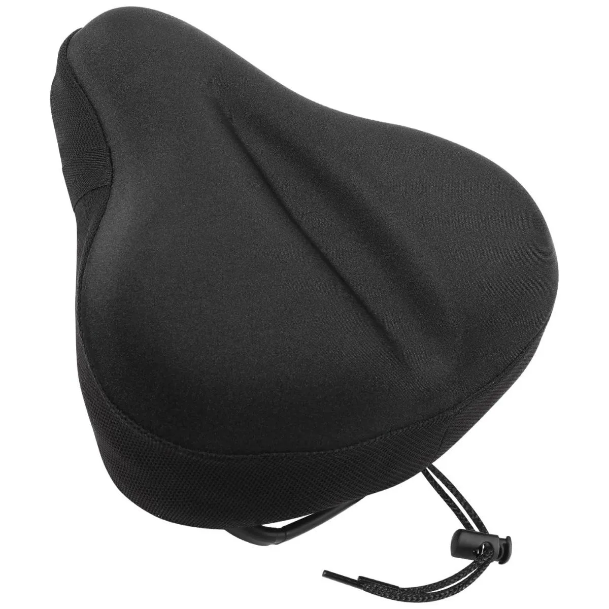 QYNIAL Universal Bike Saddle Cover With Ergonomic Padding - Black-L