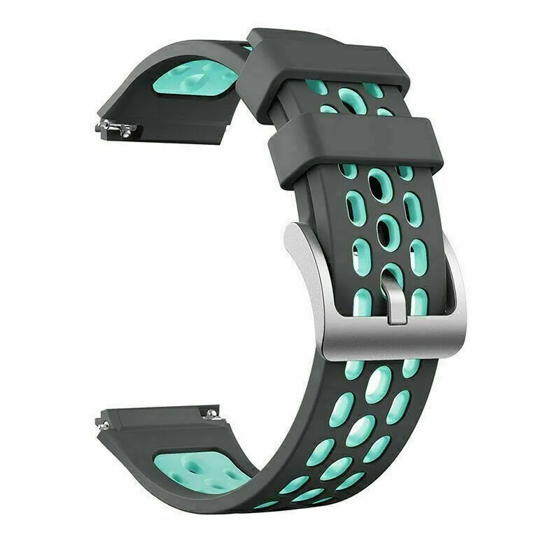 Sports Silicone strap Compatible with Huawei GT 2E - Mint/Grey