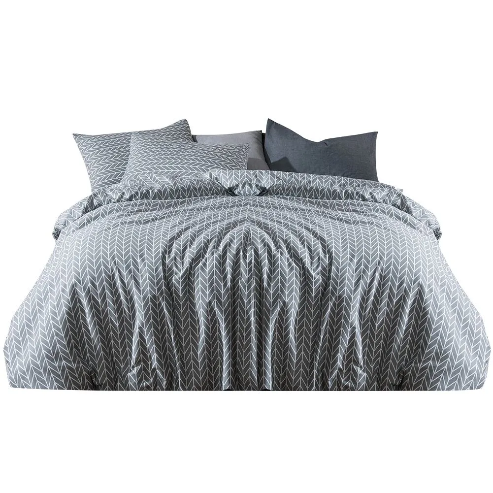Twin Cotton Bedding Set with Zipper
