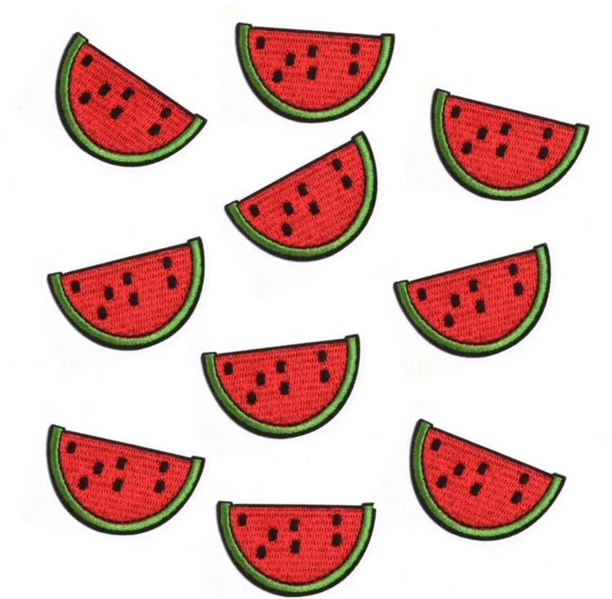 10 Watermelon Iron On Embellishment Patches