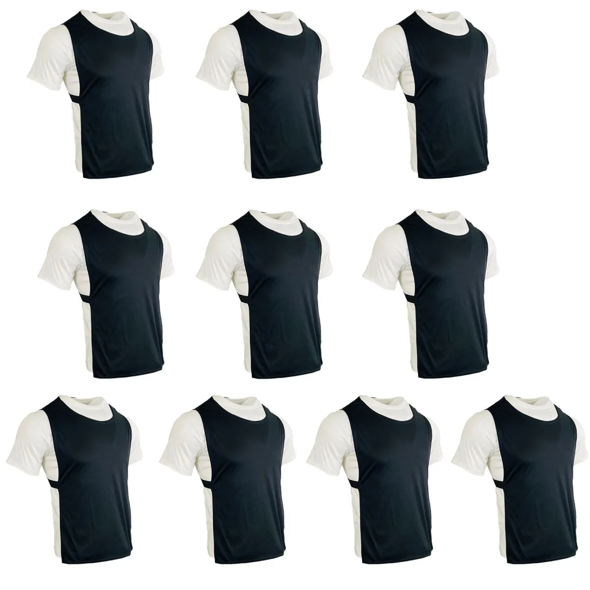 Mitzuma Senior Training Bibs Set of 10 - Black