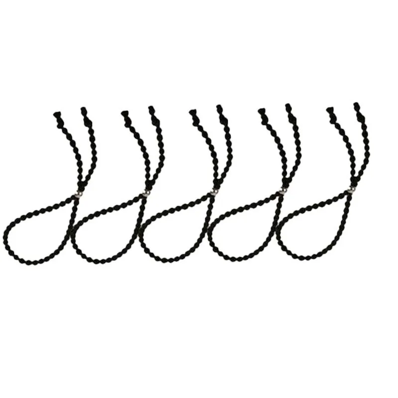 Soft Adjustable Elastic Ponytail Holder For Thick Curly Hair - 5 Piece