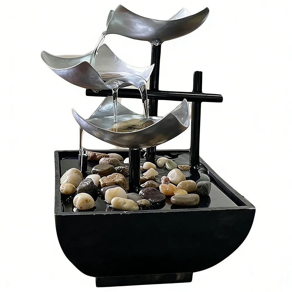 Desktop Flowing Water Ornament Creative Fountain Home Decor Craft Ornament