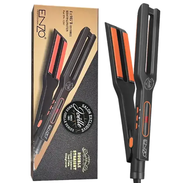ENZO High Temperature Double Titanium Plate Flat Iron Hair Straightener
