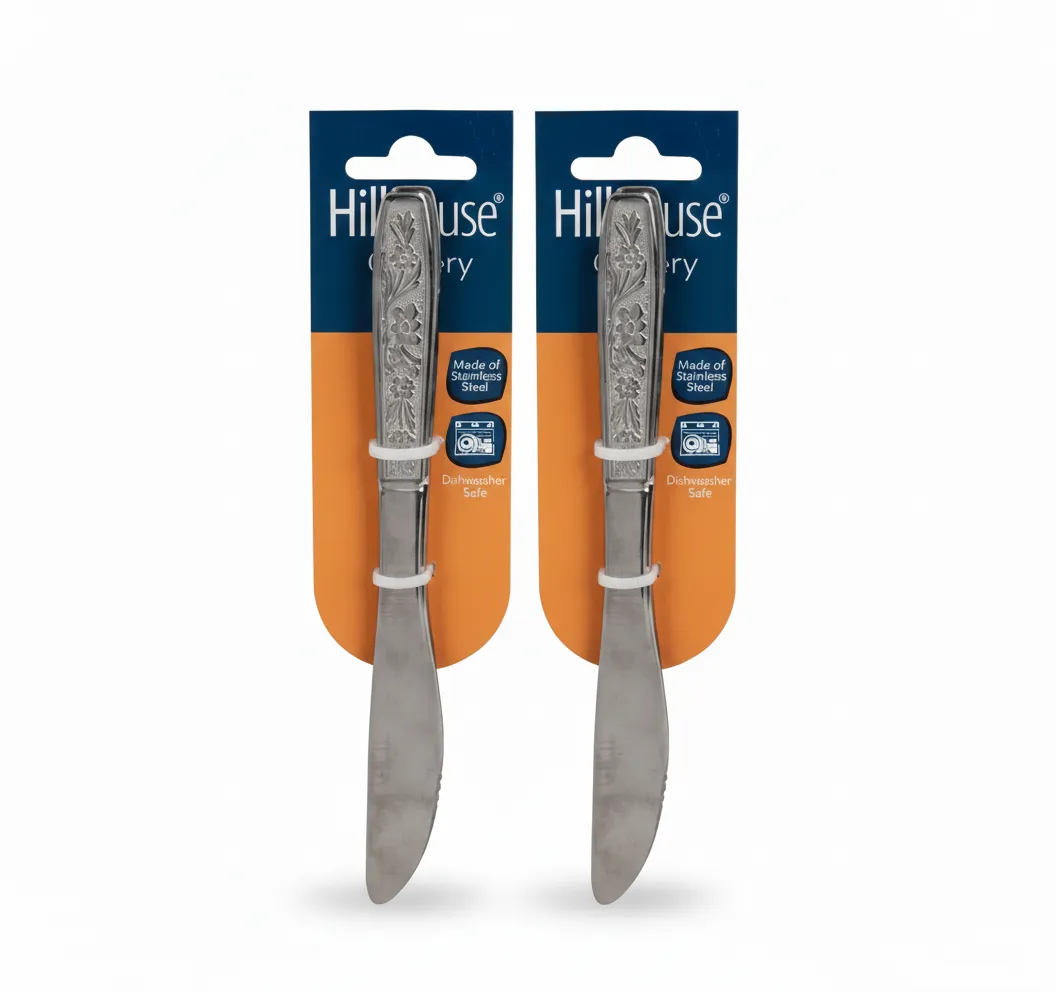 Hillhouse 2 Piece Stainless Steel Kitchen Knives with Rose Handle - 2 Pack
