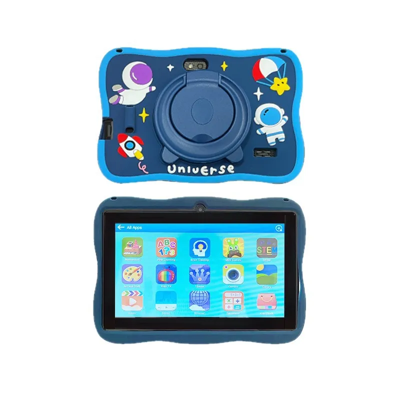 7-inch children's tablet compute + Android quad-core + WiFi + Full HD IPS - Blue
