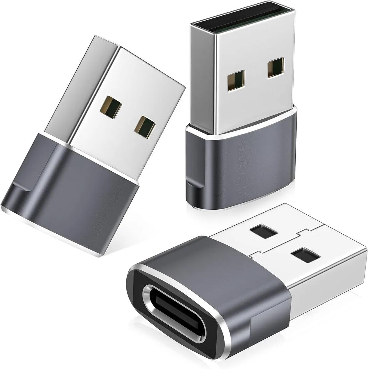 USB to USB C Adapter, Type C Converter Compatible with iPhone Samsung Pixel