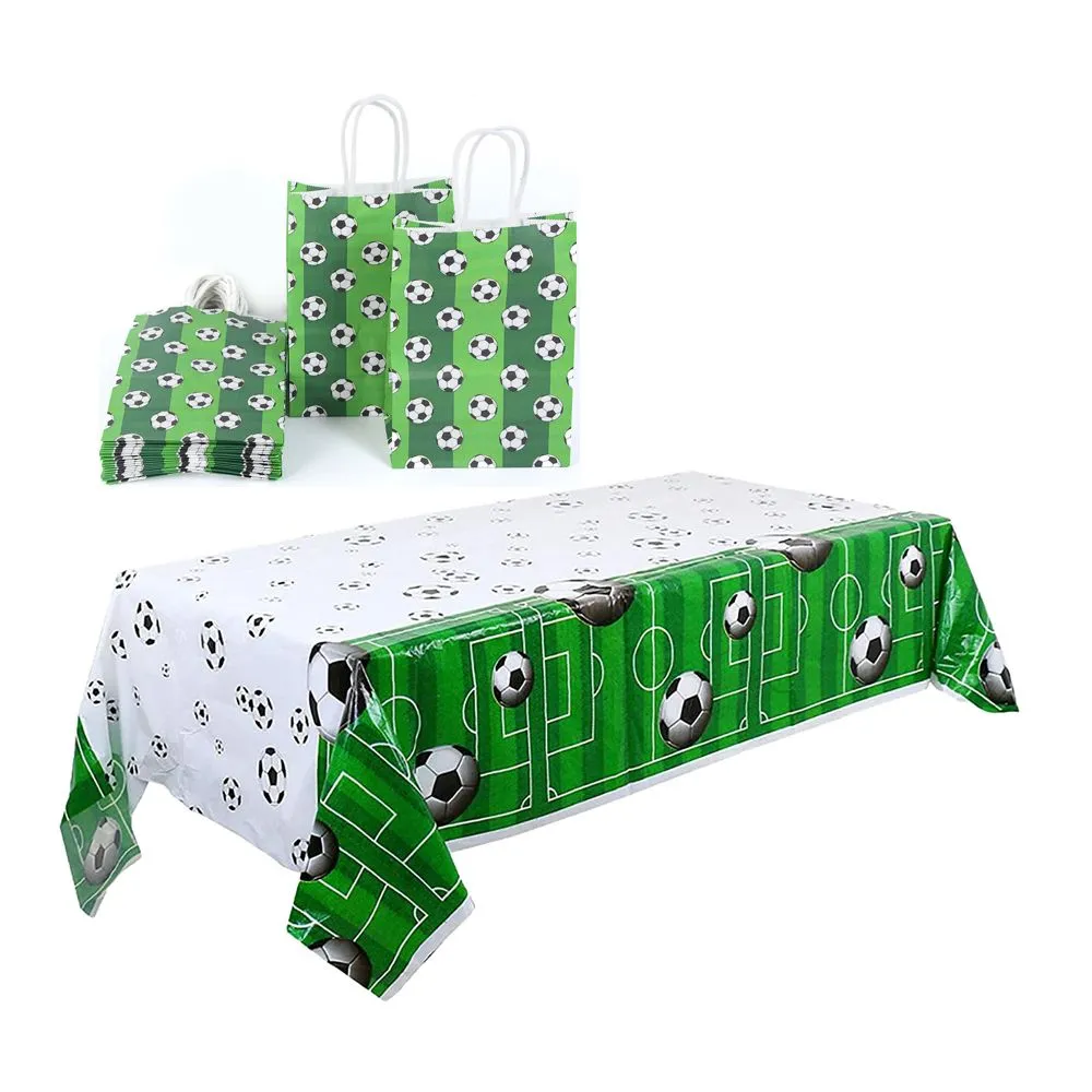 Home Party Football/Soocer Table Cloth And Gift Bags set of 13