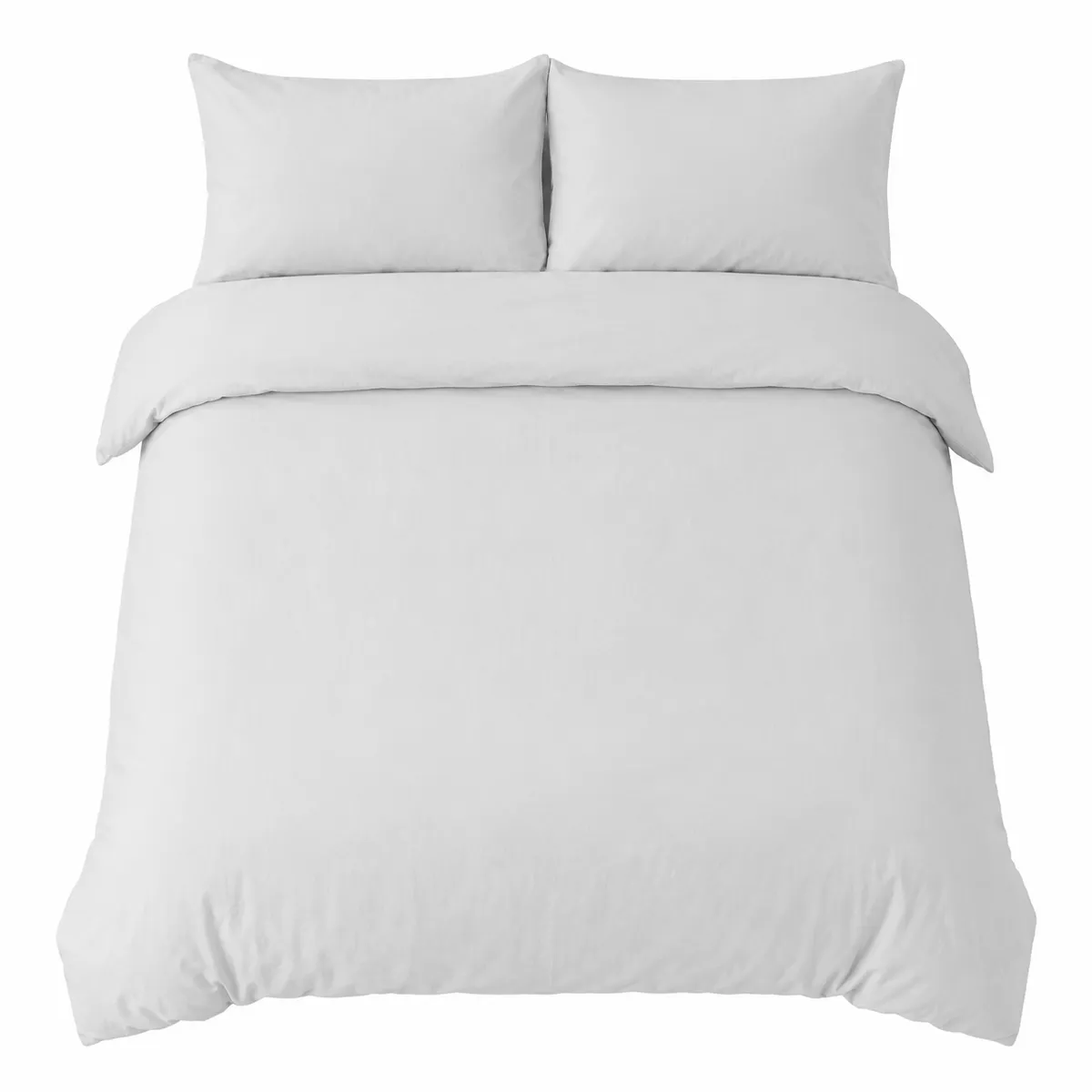 144 Thread Count Polycotton Duvet Cover Set Grey