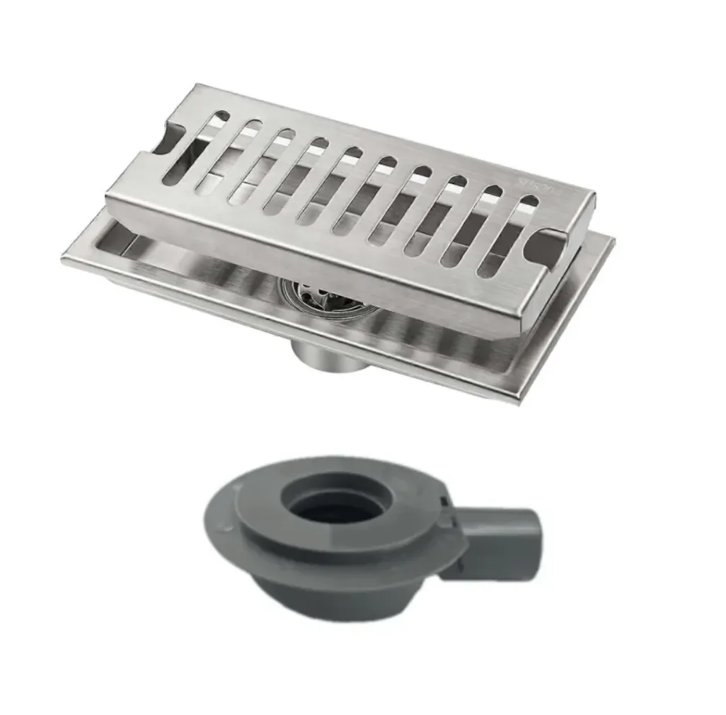 Exel 200mm Shower Channel Drain (Stainless Steel SUS304) - Brushed Steel