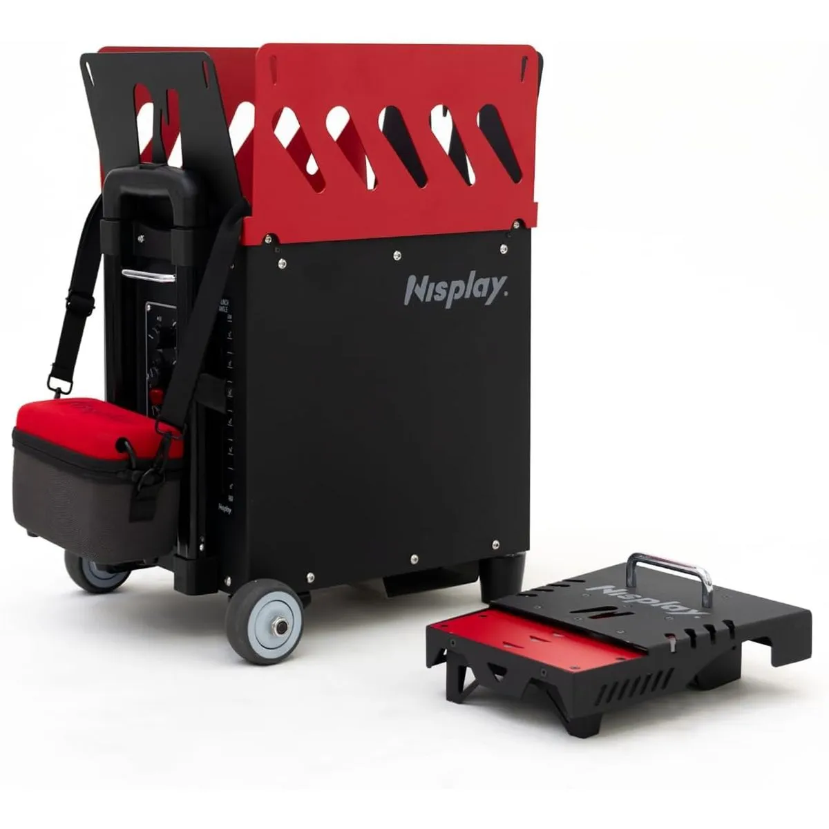 Nisplay Portable Tennis or Padel Ball Machine N2 (80+ Balls) Max 68MPH - Black, Red