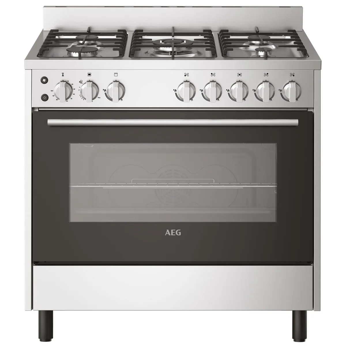 AEG 90cm Premium Freestanding Full Gas Cooker - Stainless Steel