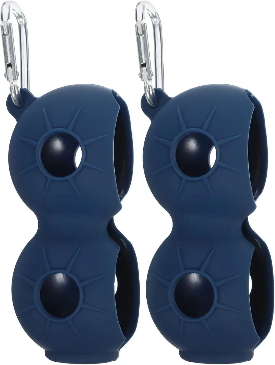 BasicX Silicone Golf Ball Protective Cover, 2-Pack, Non-Slip, Dark Blue