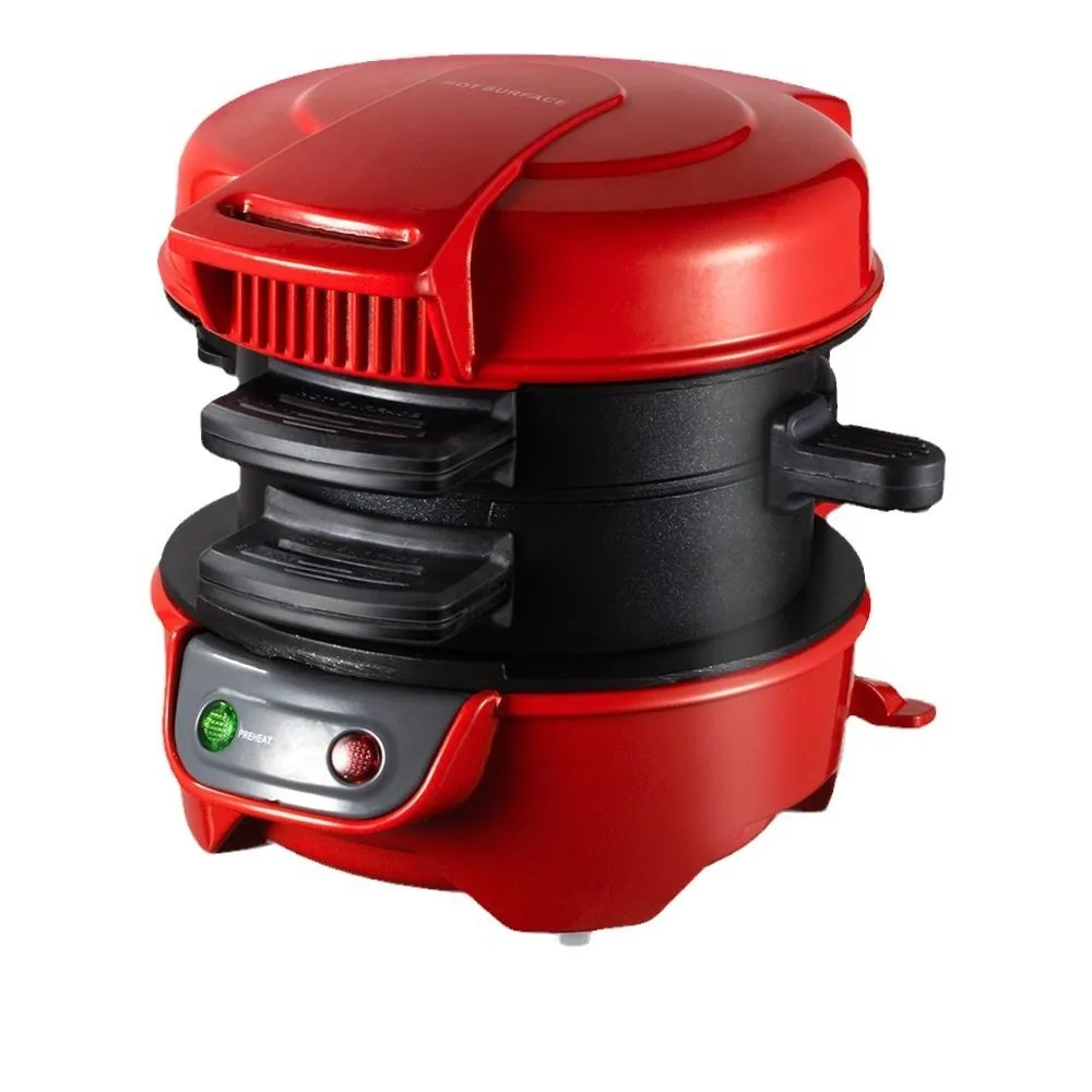 Compact 3-in-1 Breakfast & Burger Sandwich Maker