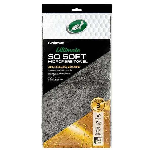 Turtle Wax Ultimate So Soft Microfibre Towels - 3 Pack