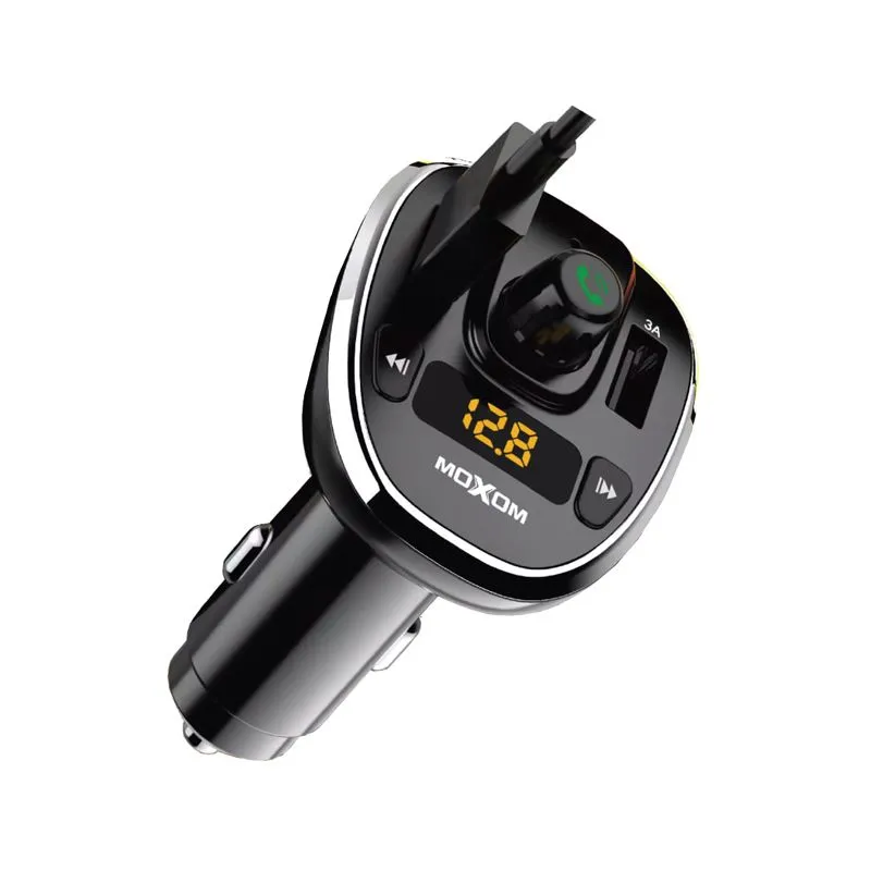 Moxom MX-VC12 Bluetooth 5.0 FM Transmitter with Dual USB Car Charger
