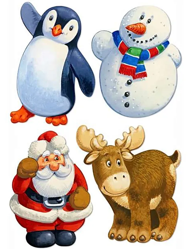 Christmas Friends - 4 x 25 Piece Kids Wooden Jigsaw Puzzles