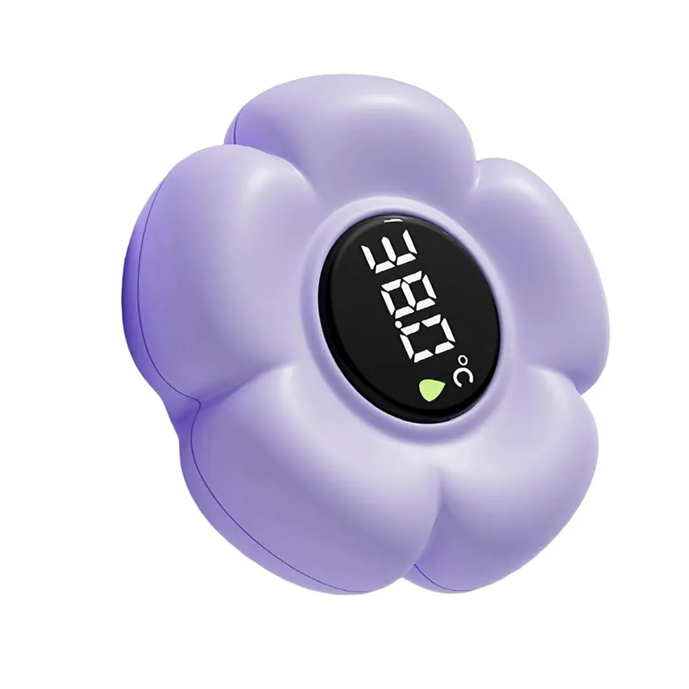 Babies Bath Thermometer with LED Display, Flower Shaped Water Thermometer