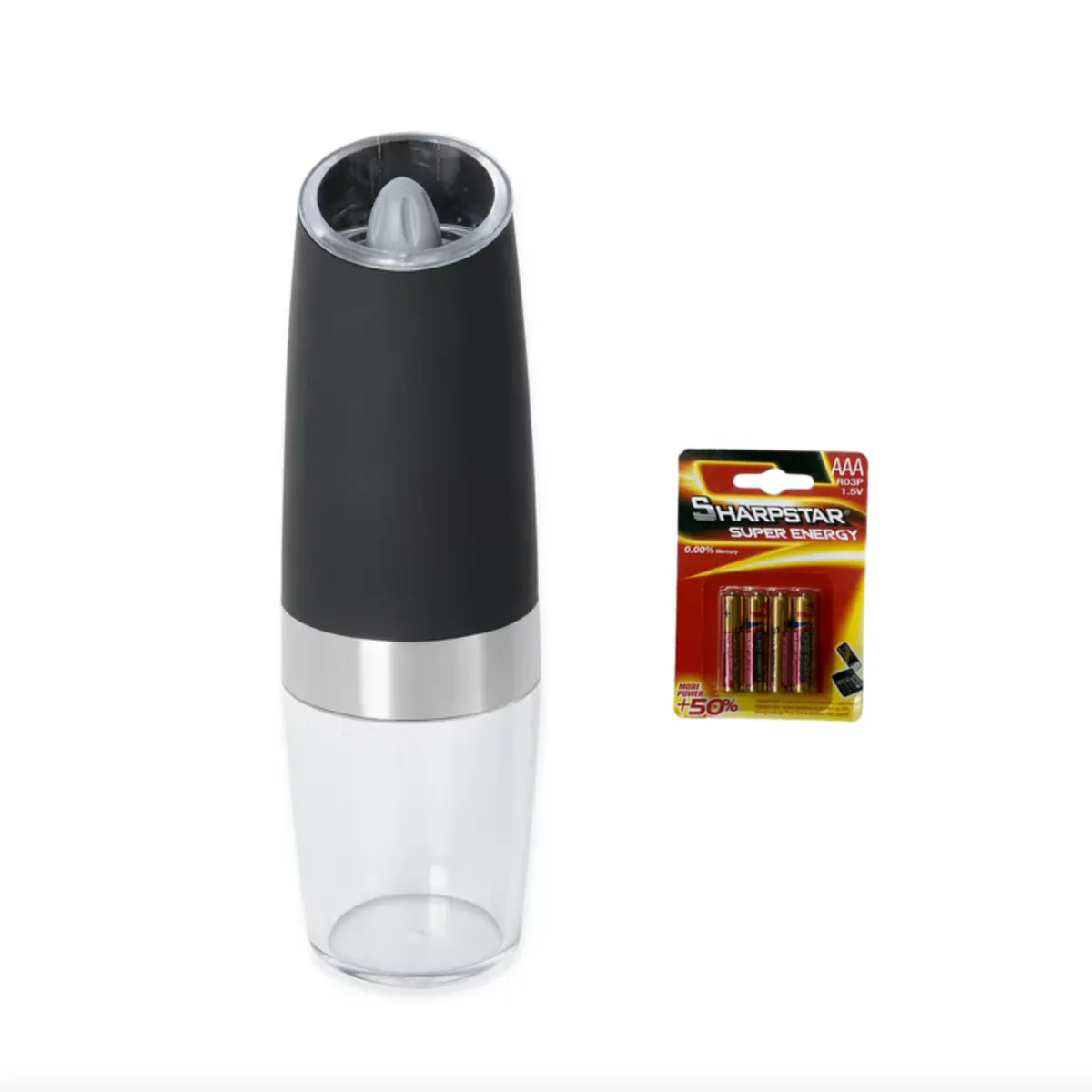 Gravity Electric Salt & Pepper Grinder with 4 x AAA Batteries
