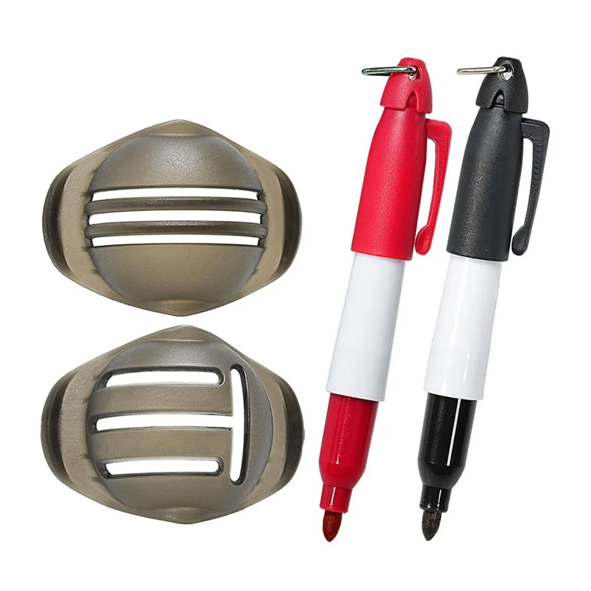 2x Golf Ball Marker Set Putter Putting Golf Ball Alignment Tool for Gift