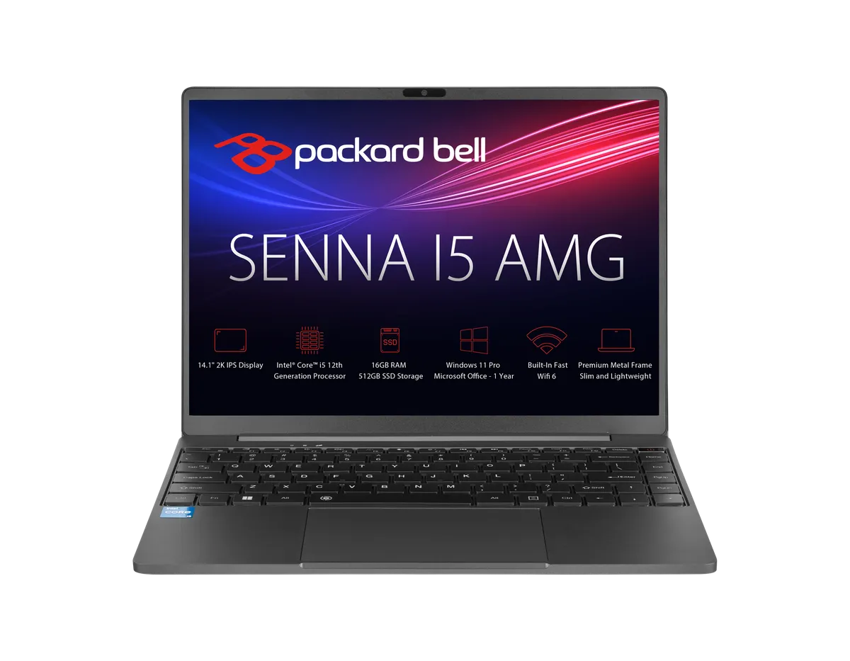 Packard Bell Senna i5 AMG Core i5 12th Gen 14" 2K 16GB RAM 512GB SSD Laptop