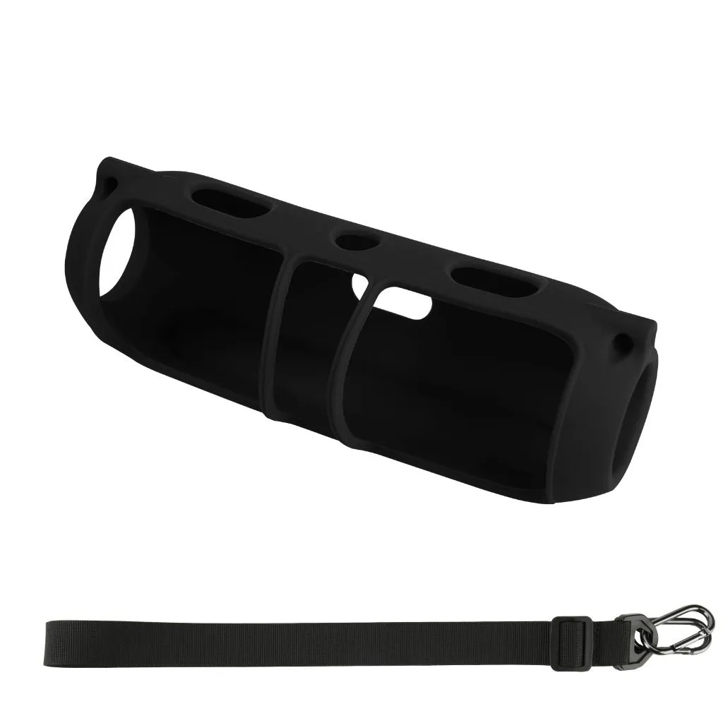 Silicone Case Sleeve for 2024 Portable Speaker with Adjustable Strap - Black