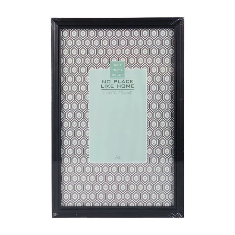 Picture Frame - Wooden - Rectangle - Black - A4 - 6 Pack