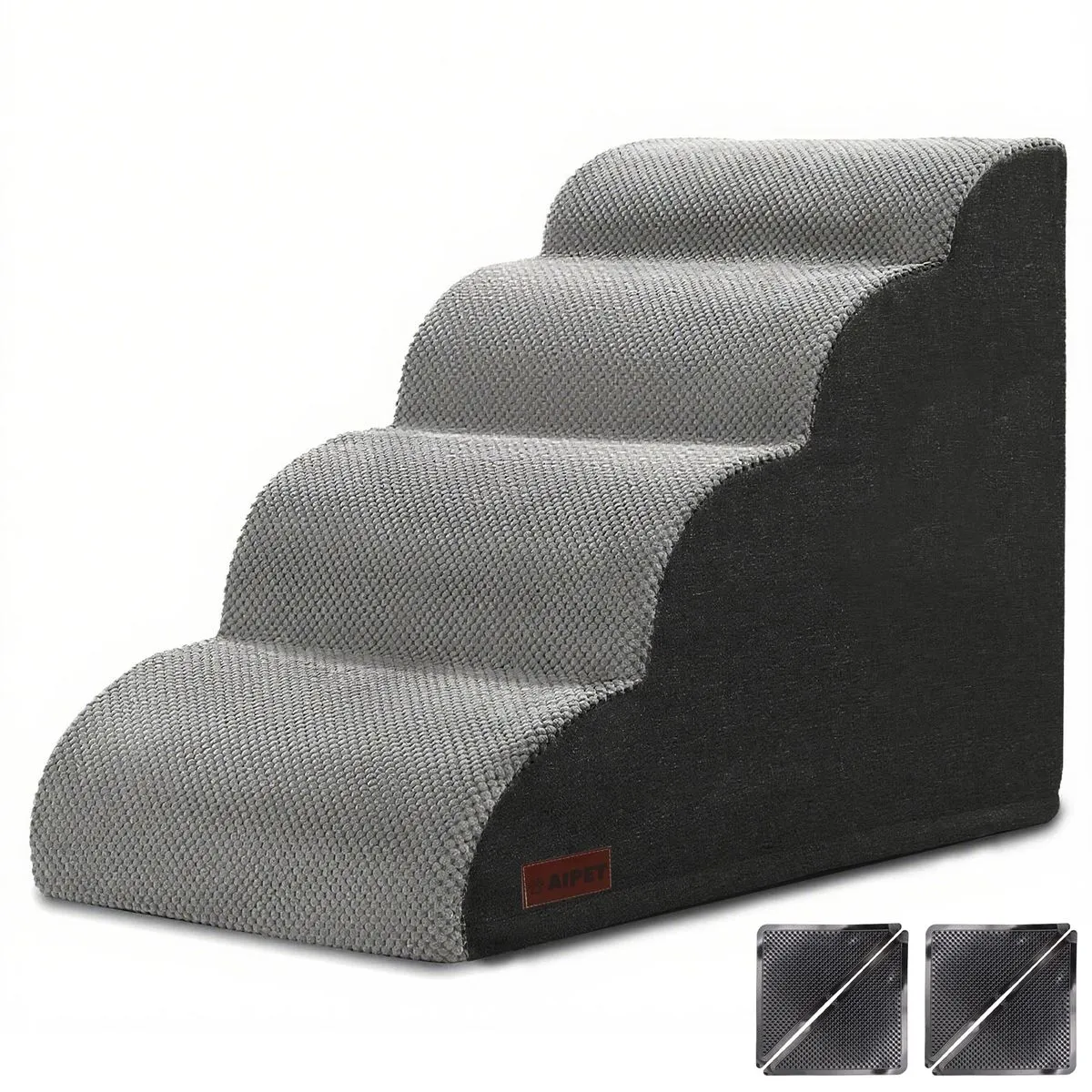 AIPET 4 Tiers High Density Foam Pet Ramp, Dog Steps