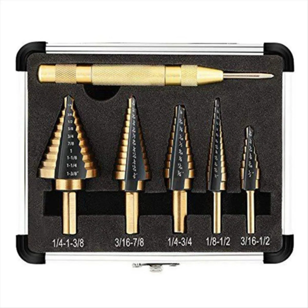 6Pieces Integrated Stepped Drill Set Multifunctional Drilling