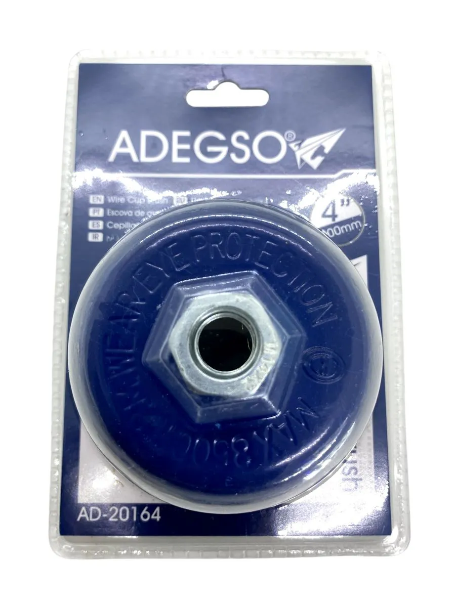 Adegso - 4" 100mm wire cup brush for grinders
