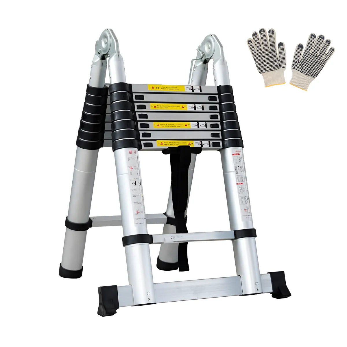 Multifunctional Aluminum Alloy A-type Folding Ladder, Telescopic Ladder - 3.2m
