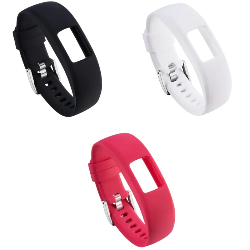 Soft Silicone Adjustable Watch Wristband Compatible with Garmin VivoFit 4