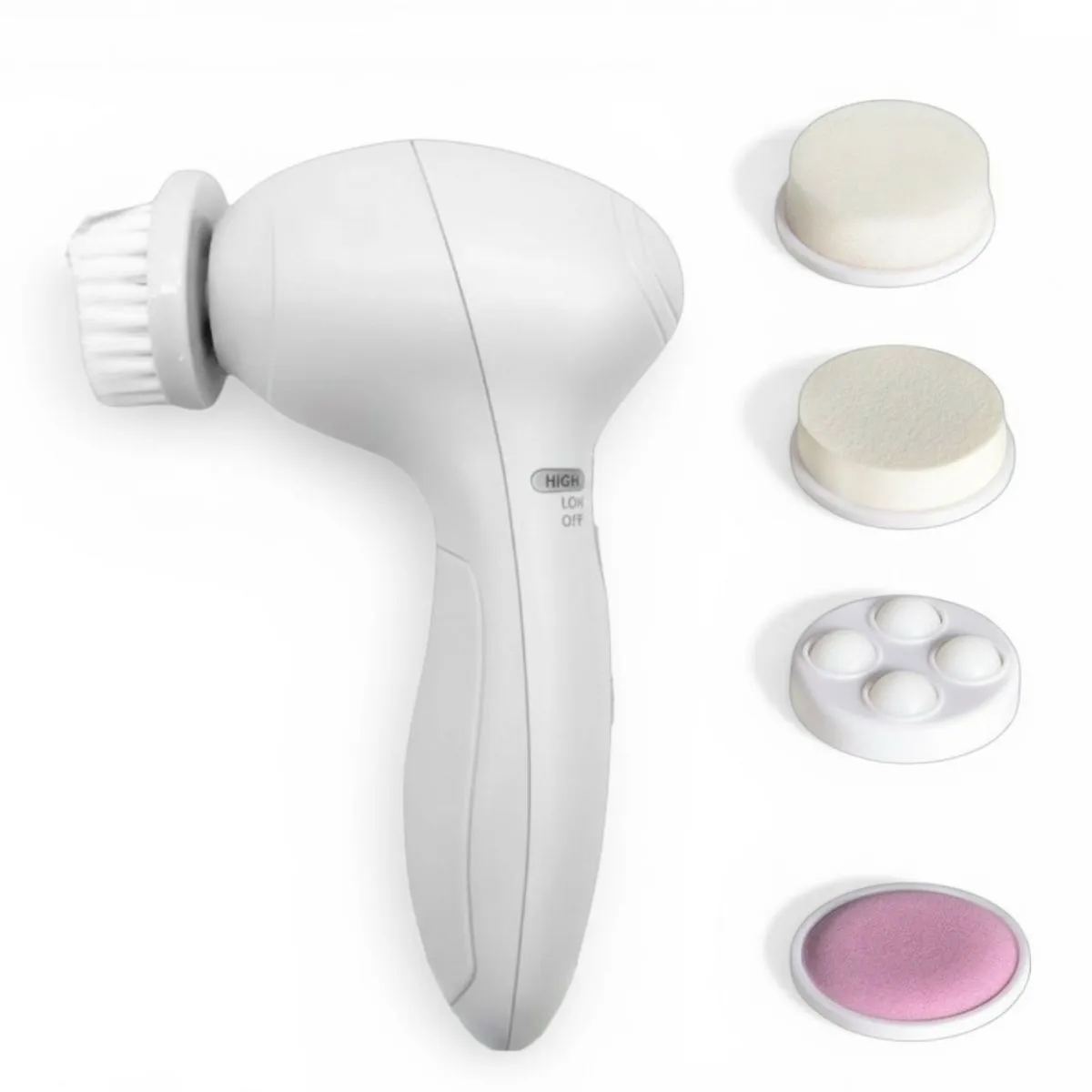 DermaPulse 5-in-1 Battery Rotating Facial Skincare Cleansing Brush