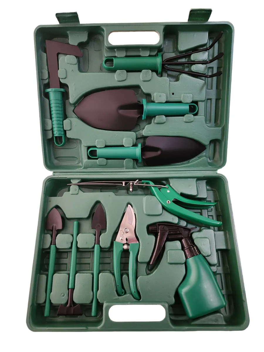 Potted Gardening Tool - 10-Piece Set - Green