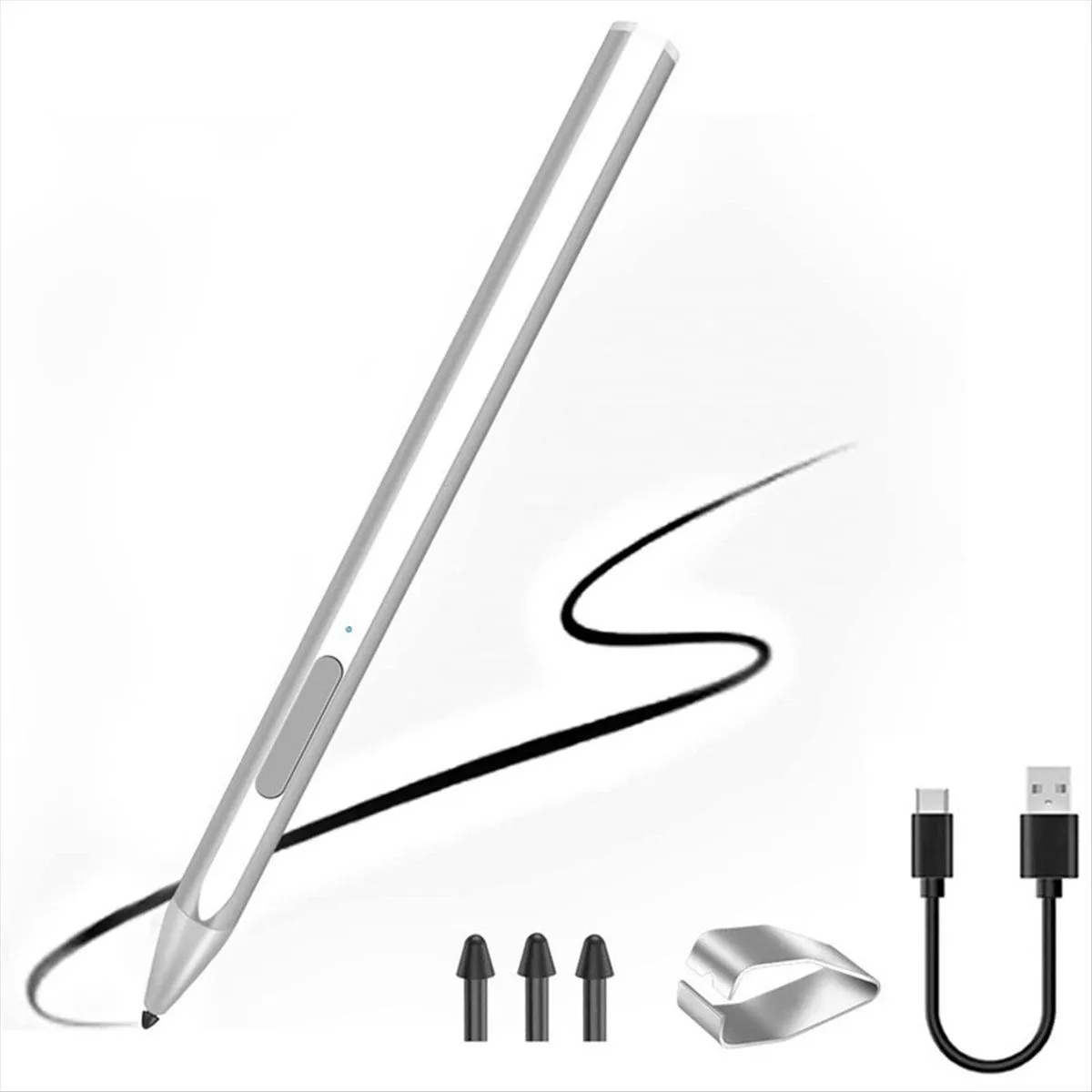 Compatible with Hp Envy Spectre Pavilion X360 Computer Portable Stylus Pen Silver