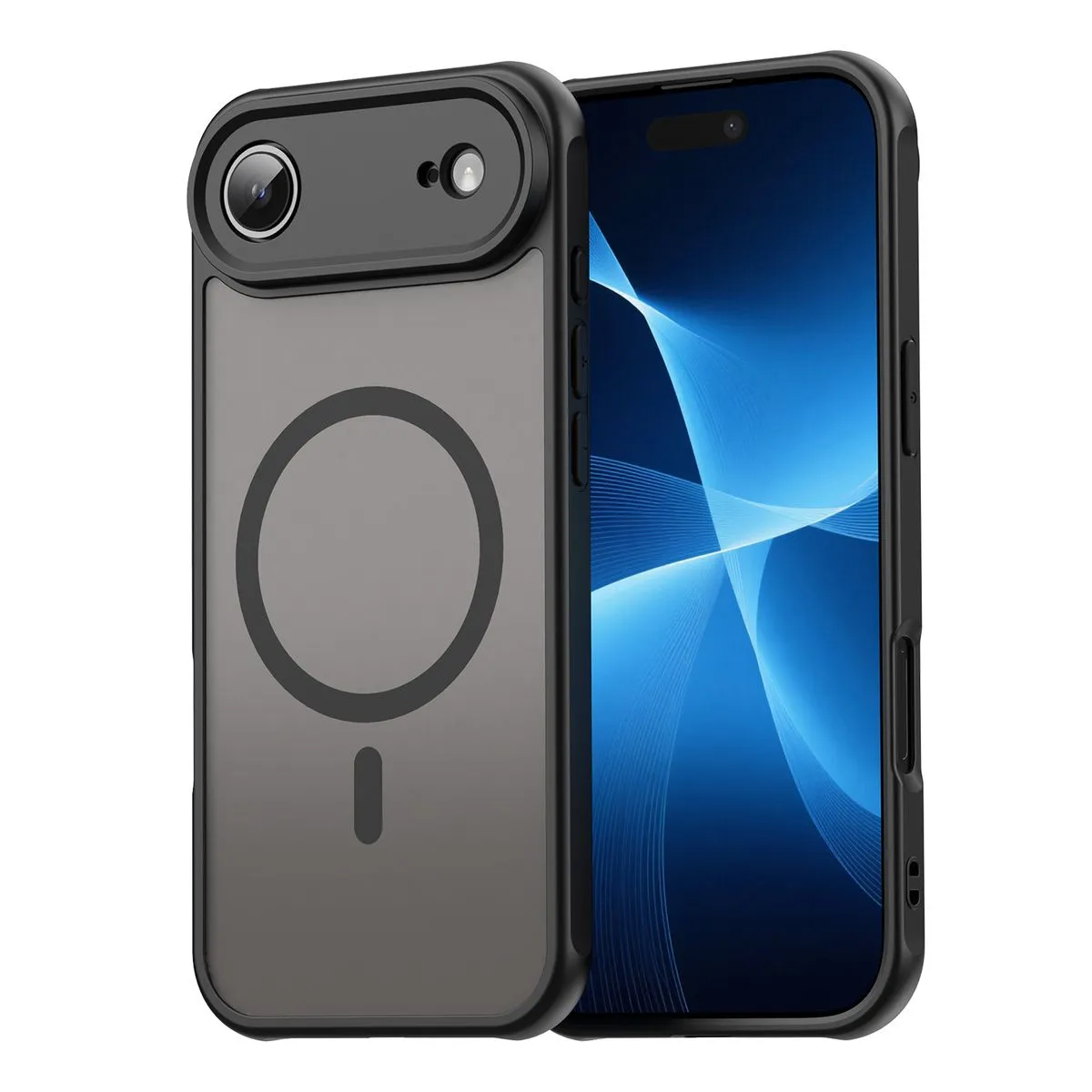 Translucent Matte Skin Phone Case Compatible With iPhone 17 Air - Black