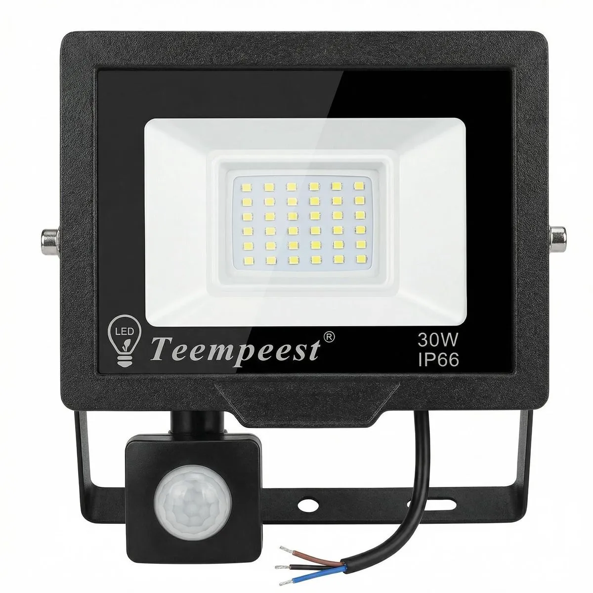 LED Flood Lights Outdoor Motion Sensor 30W IP66 Waterproof Wide Beam