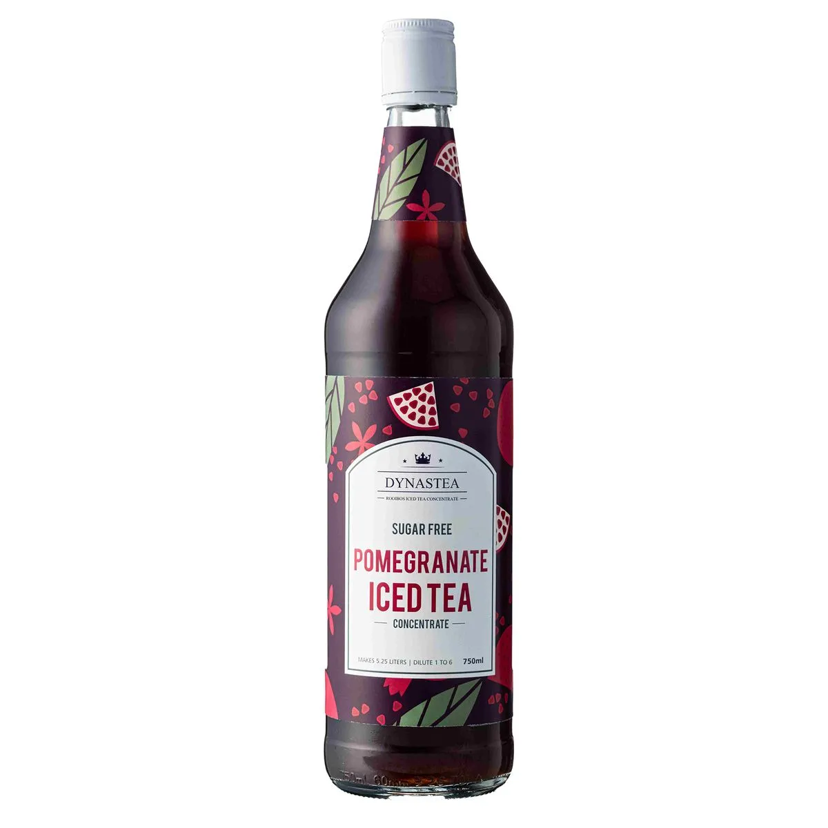 Dynastea Pomegranate Sugar Free Ice Tea | 750ml Juice Cordial Drink Zero