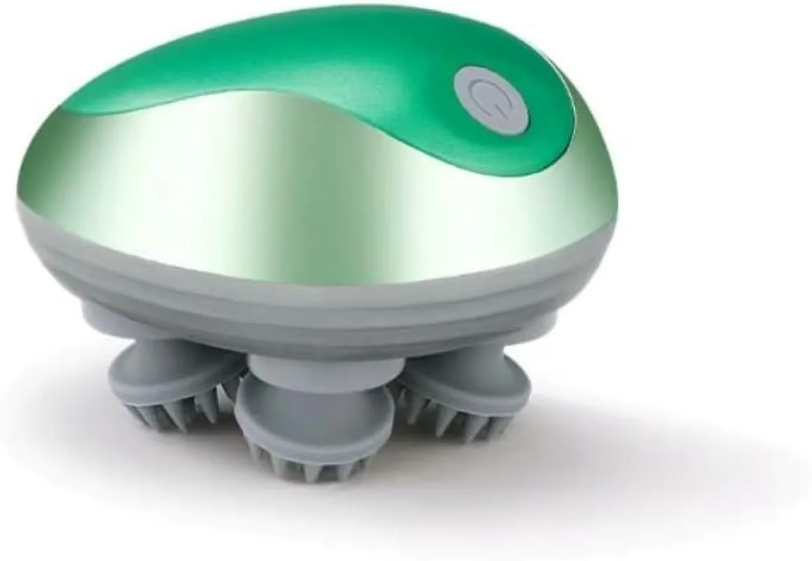 4 Claws Portable 3 Levels Strength Adjustment USB Smart Scalp Massager - Green