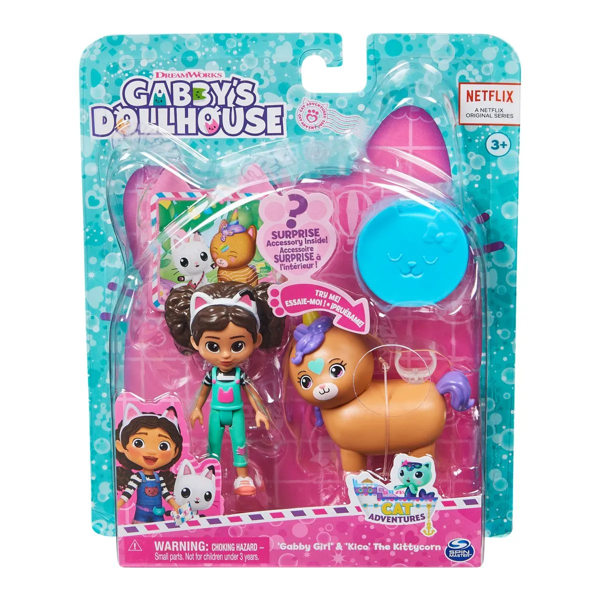 Gabby's Dollhouse Cat-Tivity Pack Kico Figure Set with Gabby Girl