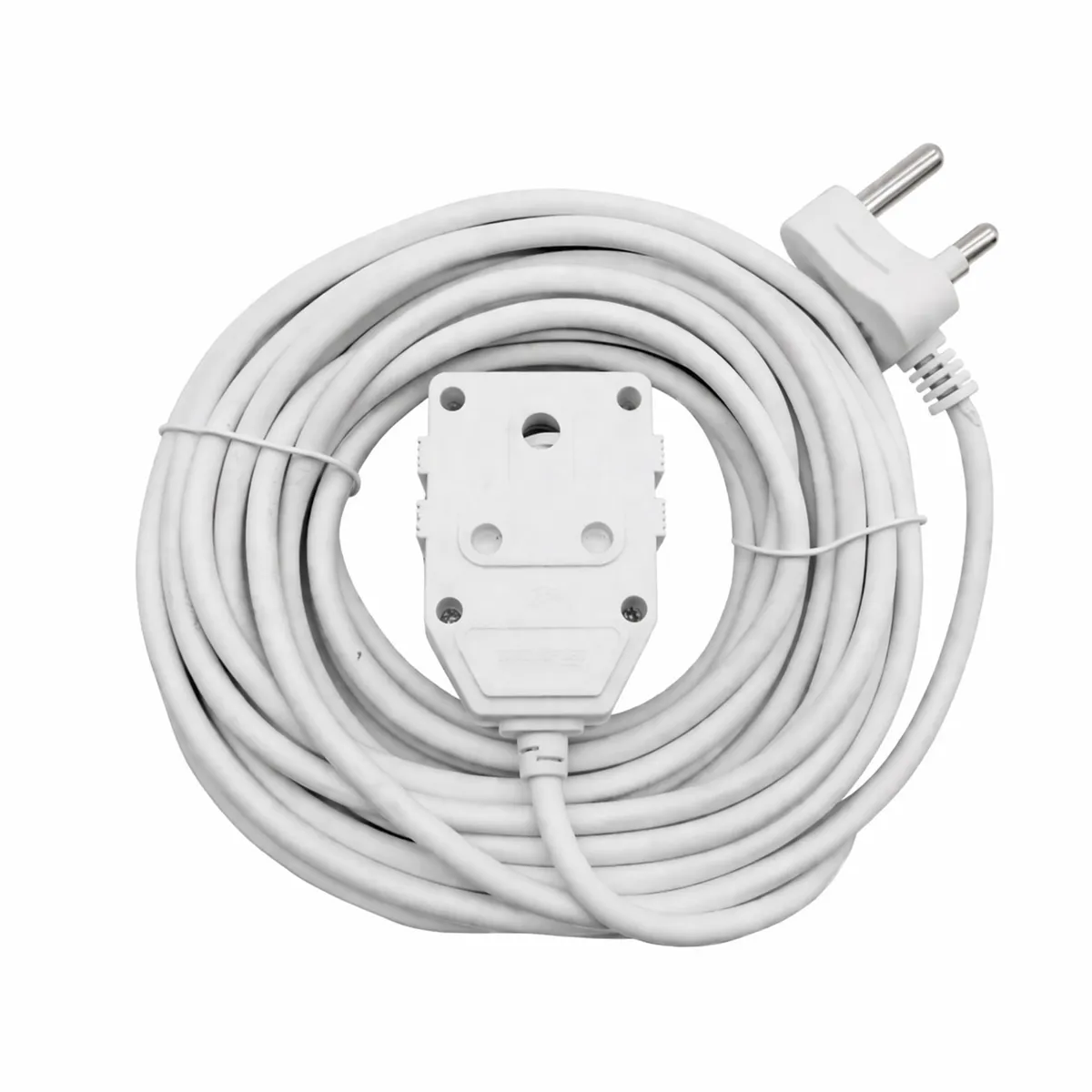Electrosense 25m Extension Cord 10A Double Coupler SA 3-Pin White