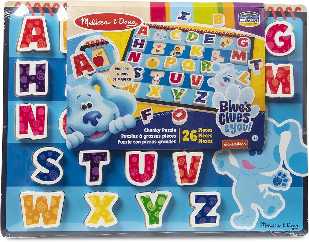 Melissa & Doug Blues Clues & You! Wooden Chunky Alphabet Puzzle (26 Piece)