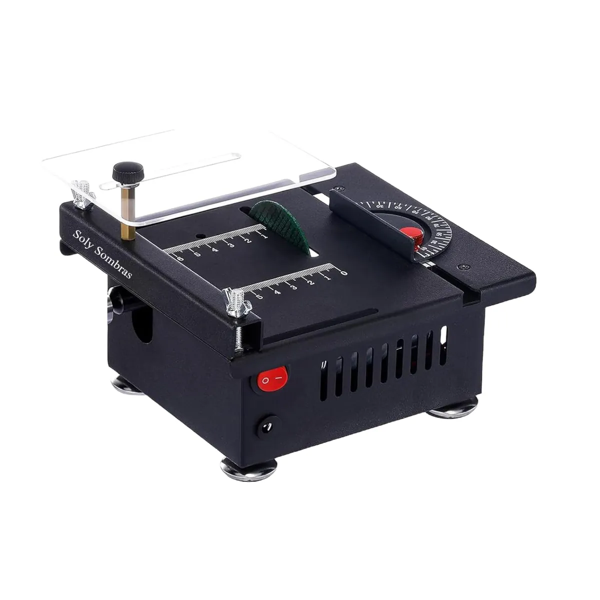 Soly Sombras Mini Table Saw Small Table Saw with 4 Blades
