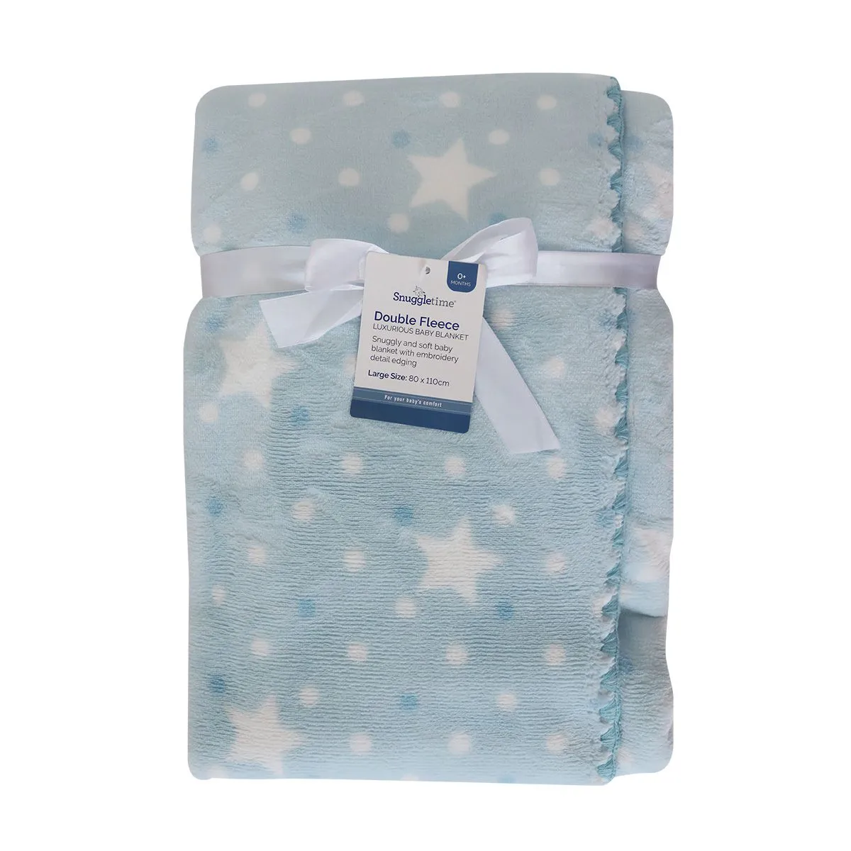 Snuggletime - Double Fleece Baby Blanket - Blue