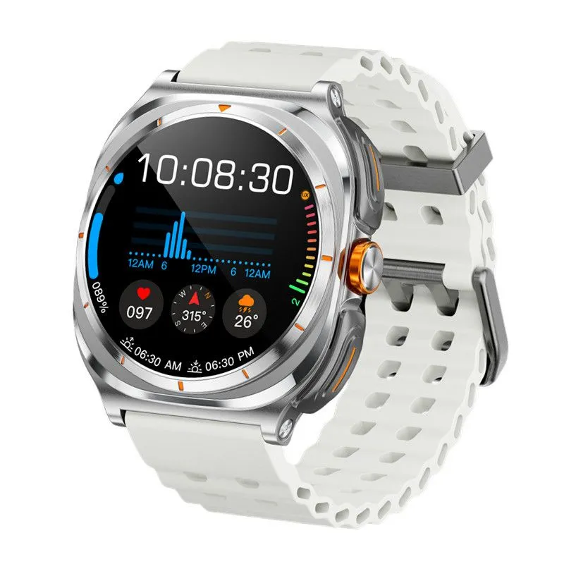 Silver GT98 2-in-1 TWS Smartwatch Heart Rate Sleep