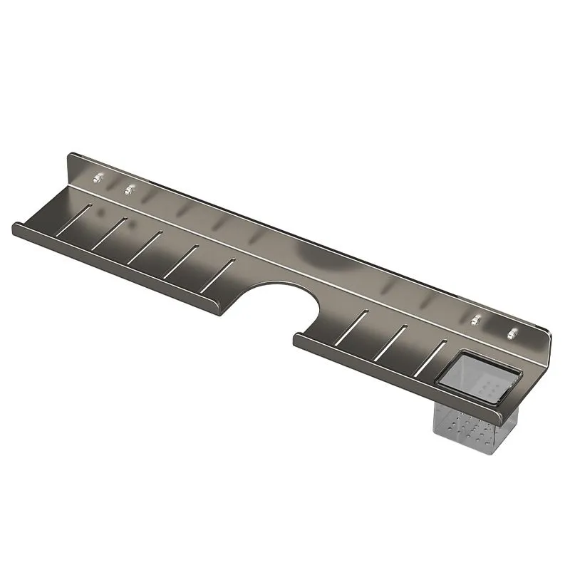 Mirror Front Rack, 50 cm Length Bathroom Rack Wall Mount Over Faucet Shelf, - Grey