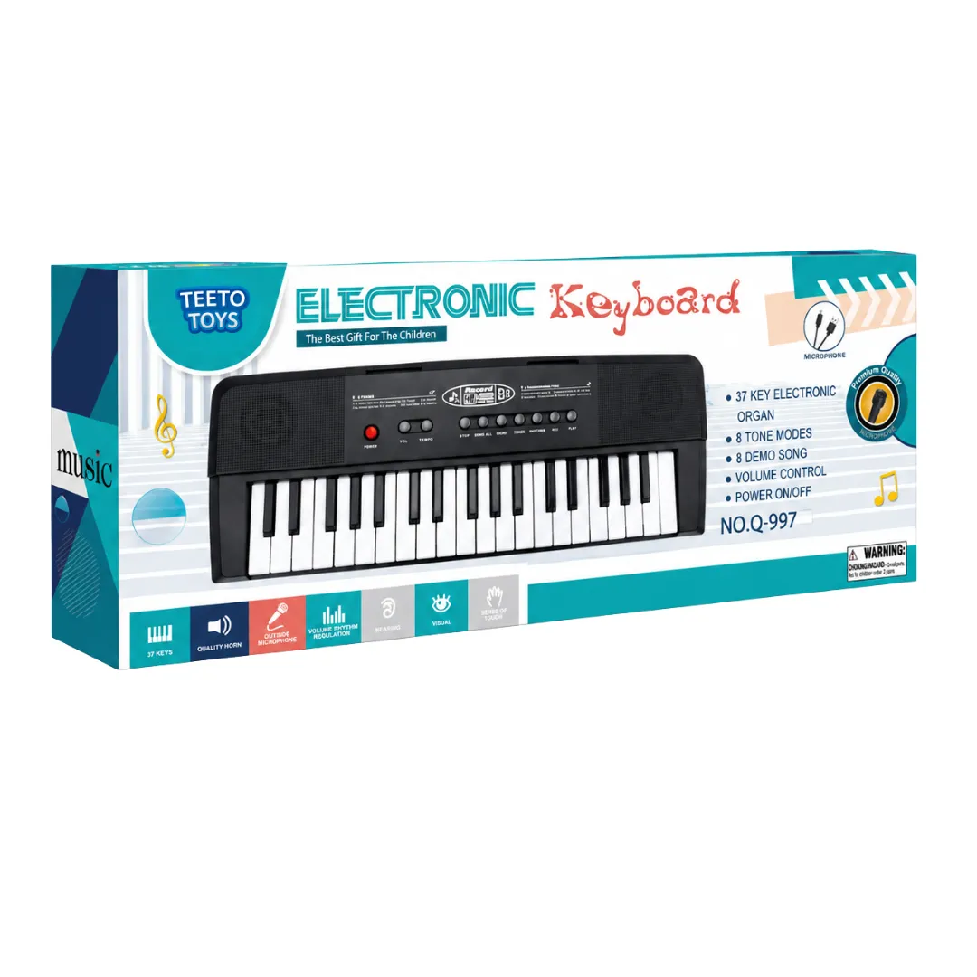 37-Key Electronic Keyboard with Microphone- Music Toy for Kids
